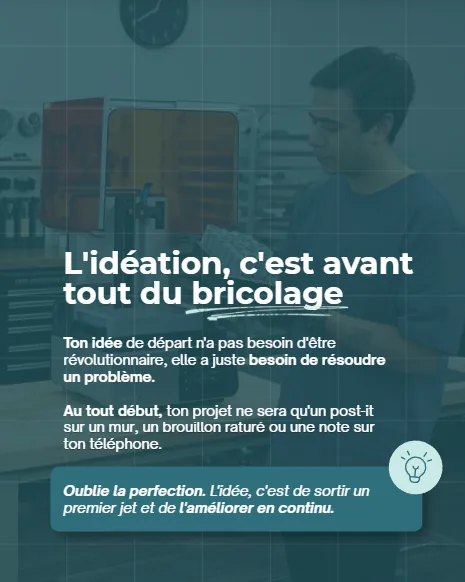 Conseil du GUJE : l'idéation, c'est avant tout du bricolage